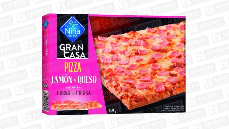 Pizza Jamón y Queso Familiar Gran Casa