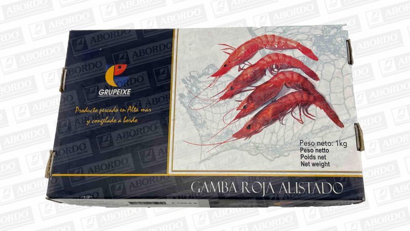 Colas de gamba rayada con piel